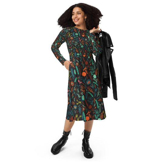 Hippo - All over print midi dress - Hippo