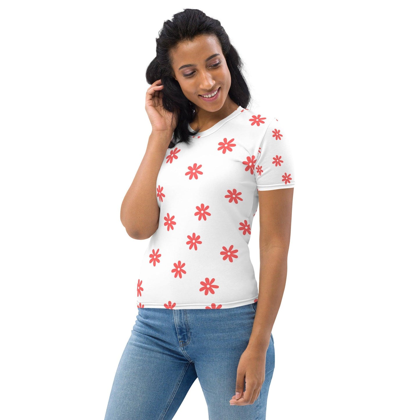 Hippo - Women's floral printed t-shirt - Hippo