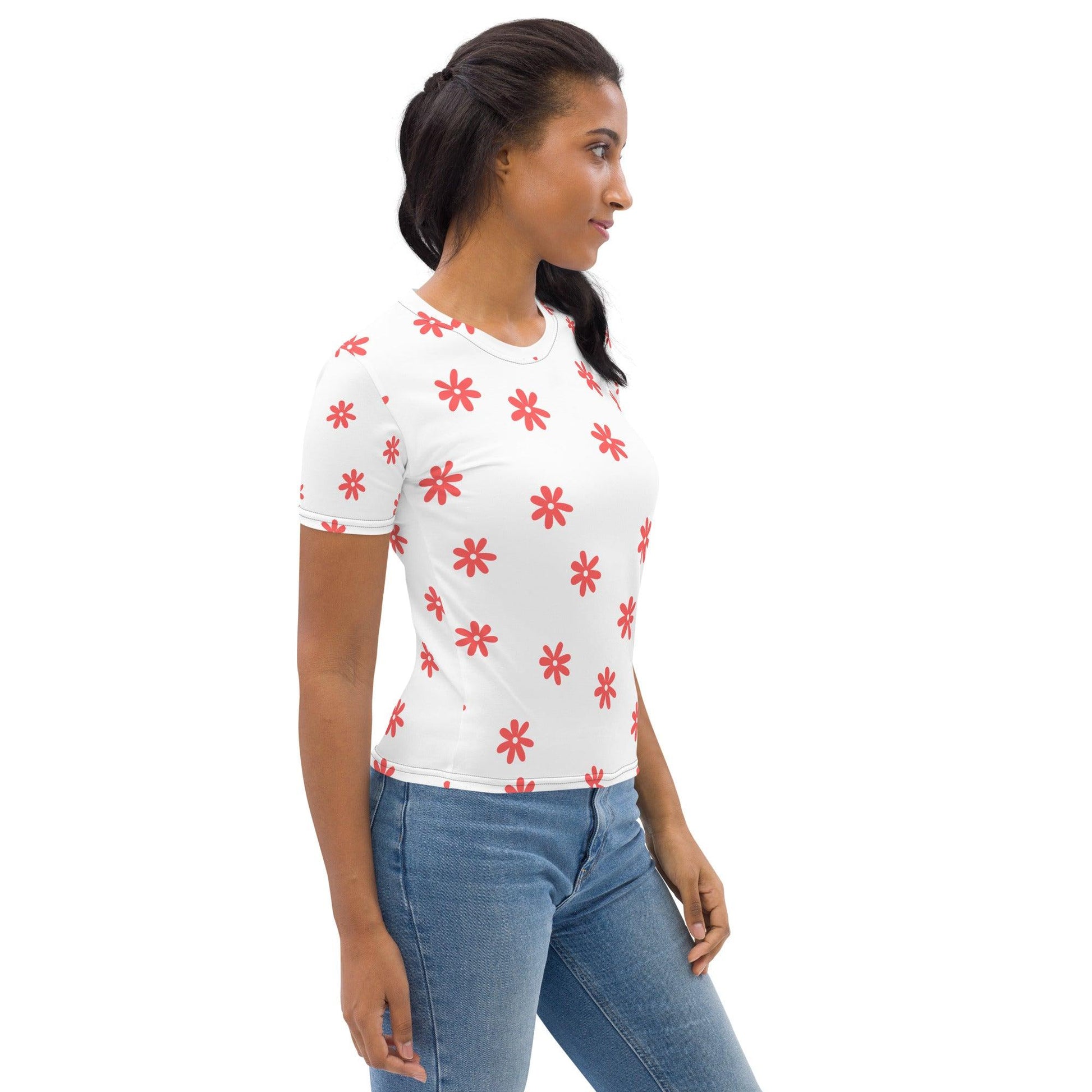 Hippo - Women's floral printed t-shirt - Hippo