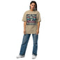 Hippo - Women Strong Fierce Fabolous graphic Oversized faded t-shirt - Hippo