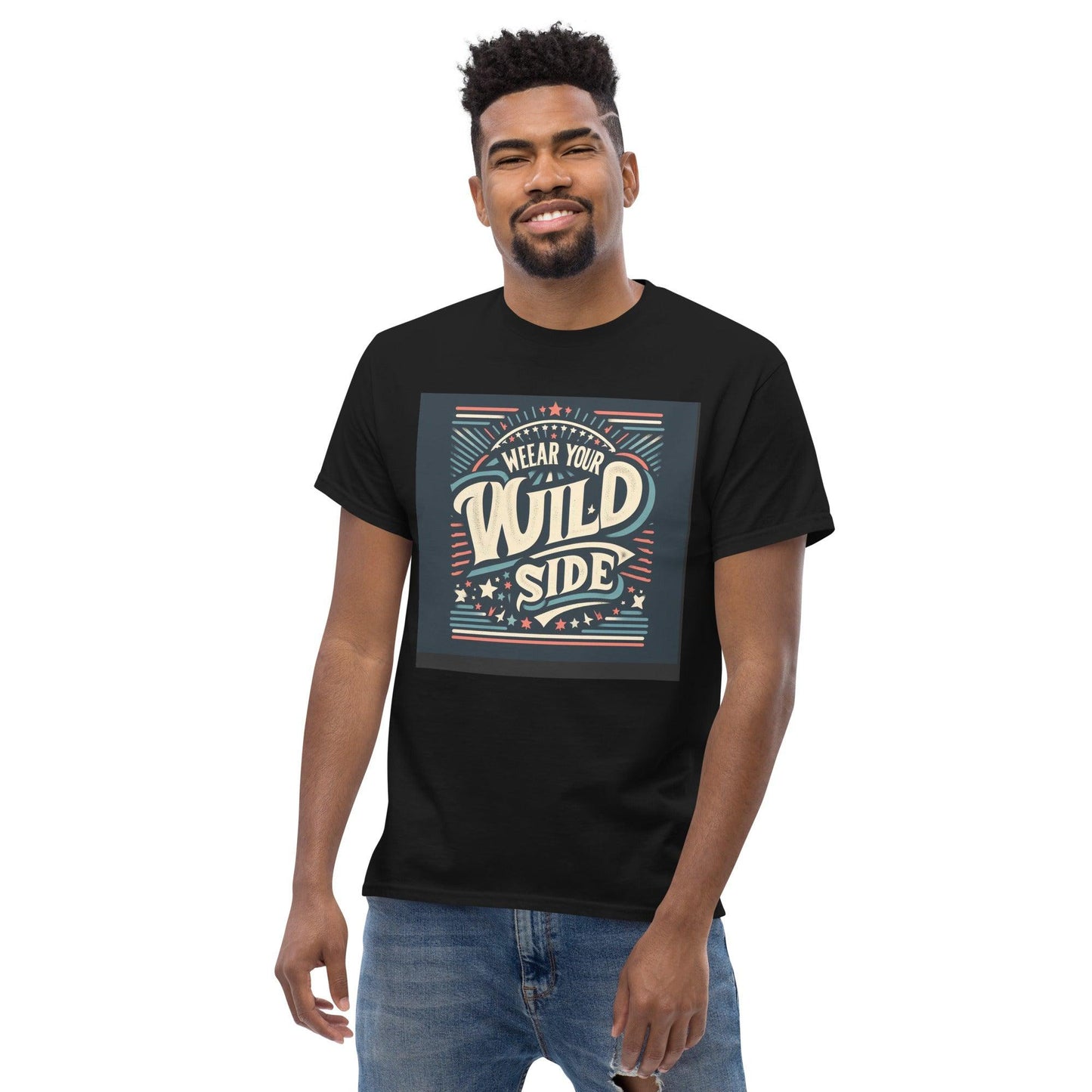 Hippo - Men's Wear Your Wild Side graphic premium t-shirt - Hippo