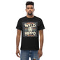 Hippo - Men's wear the wild hippo style graphic premium t-shirt - Hippo