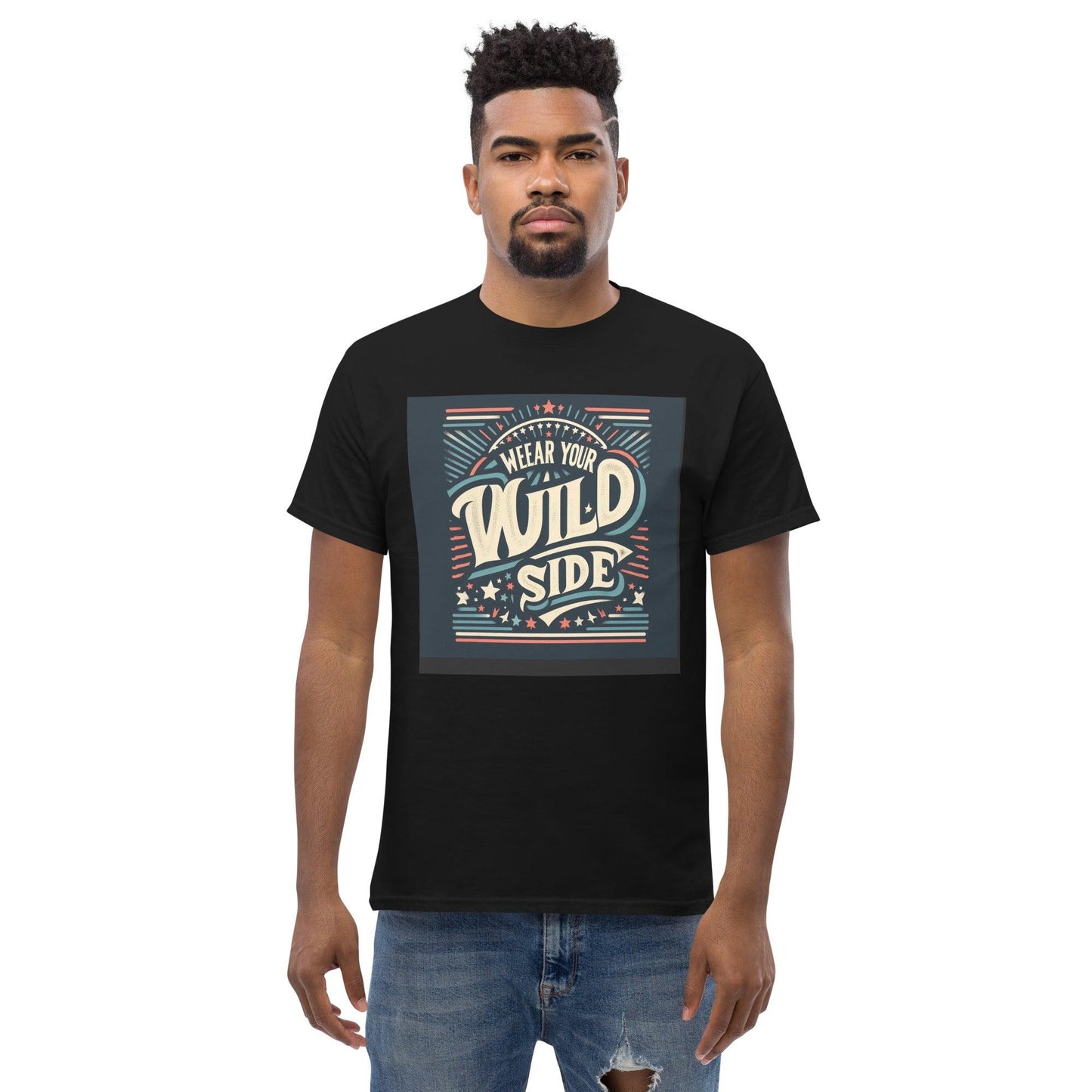 Hippo - Men's Wear Your Wild Side graphic premium t-shirt - Hippo