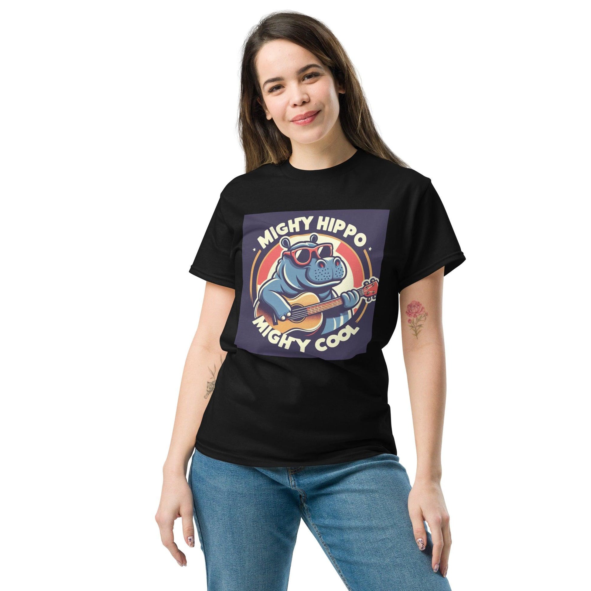 Hippo - Women's Mighty Hippo Mighty Cool premium graphic t-shirt - Hippo