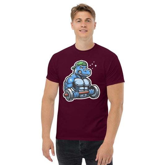 Hippo - Men's gym premium graphic t-shirt - Hippo