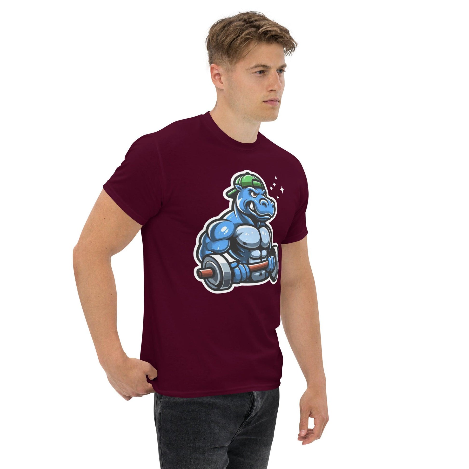 Hippo - Men's gym premium graphic t-shirt - Hippo