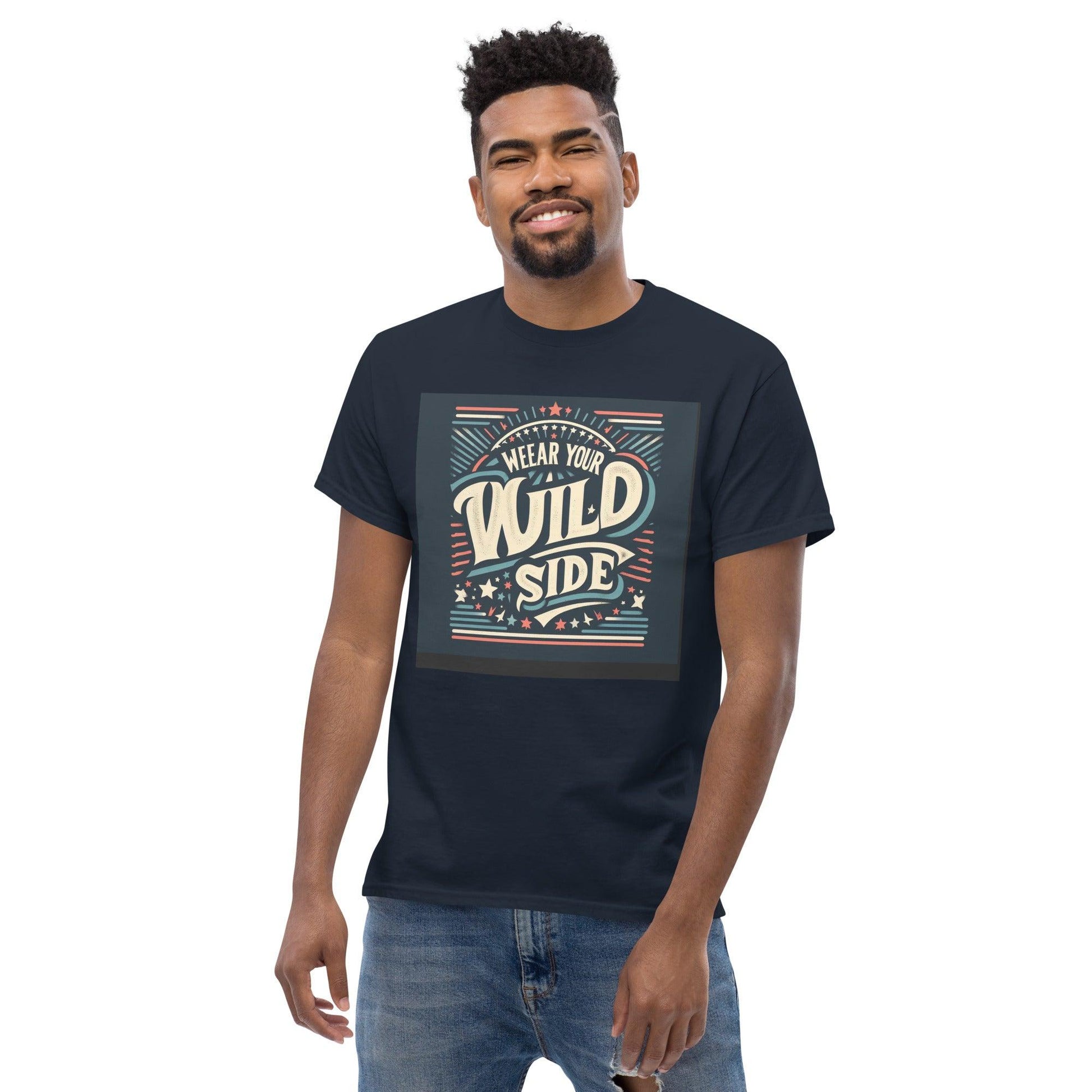 Hippo - Men's Wear Your Wild Side graphic premium t-shirt - Hippo