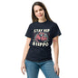 Hippo - Women's Stay Hip Stay Hippo graphic premium t-shirt - Hippo