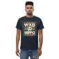 Hippo - Men's wear the wild hippo style graphic premium t-shirt - Hippo