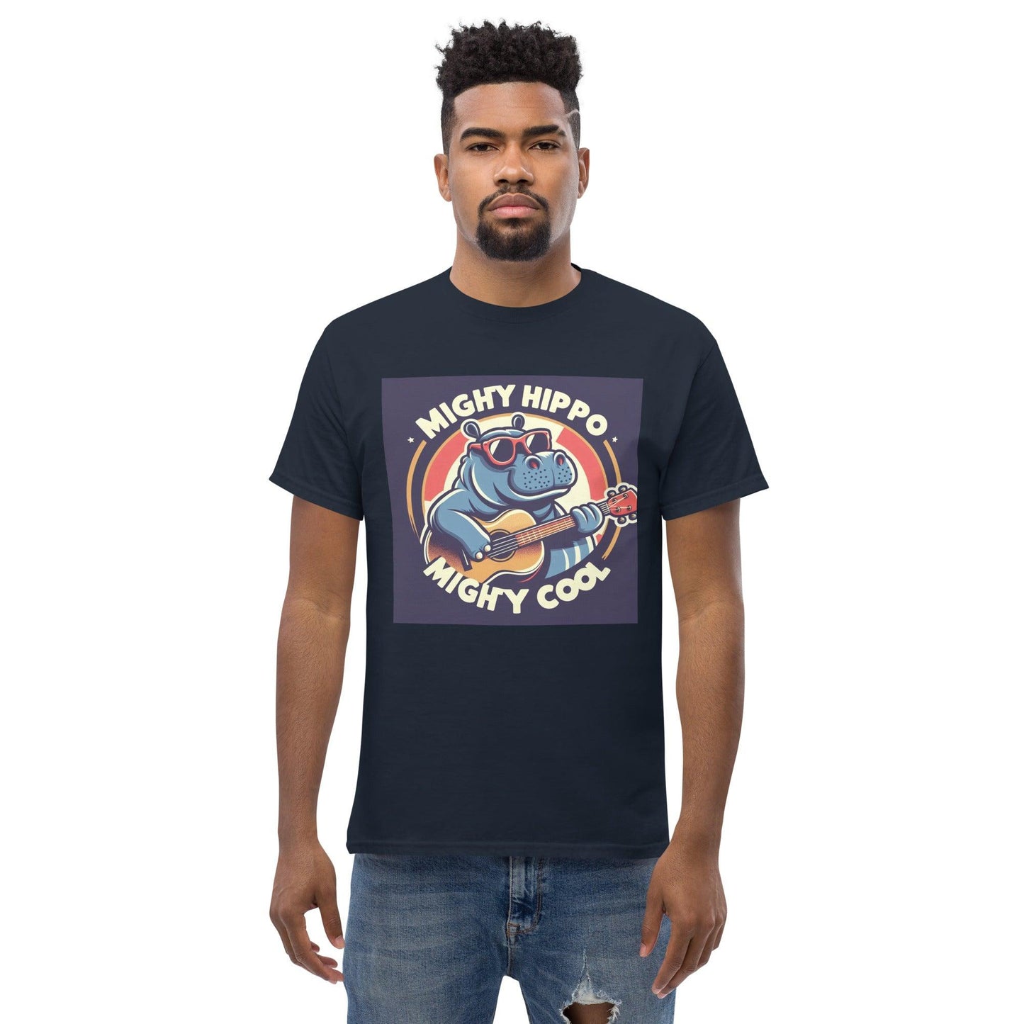 Hippo - Men's Mighty Hippo Mighty Cool premium graphic t-shirt - Hippo