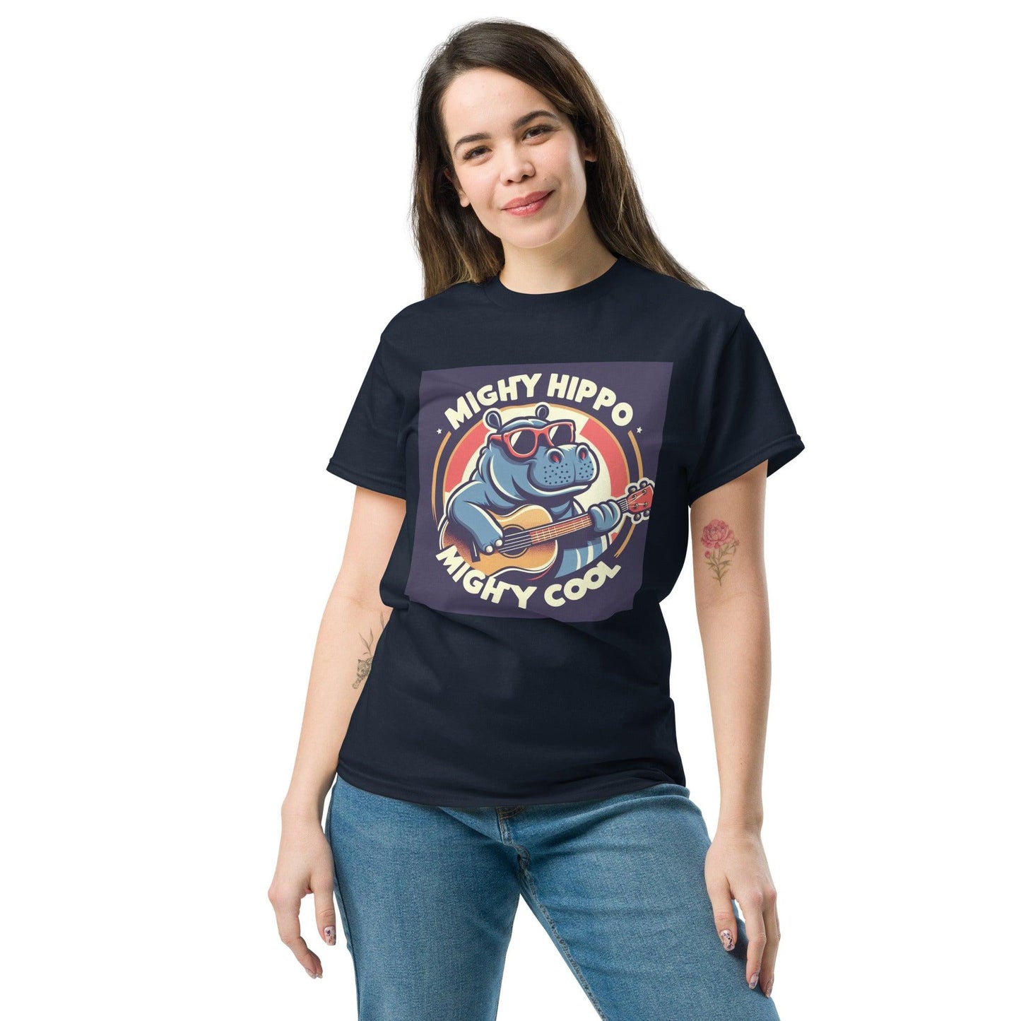 Hippo - Women's Mighty Hippo Mighty Cool premium graphic t-shirt - Hippo