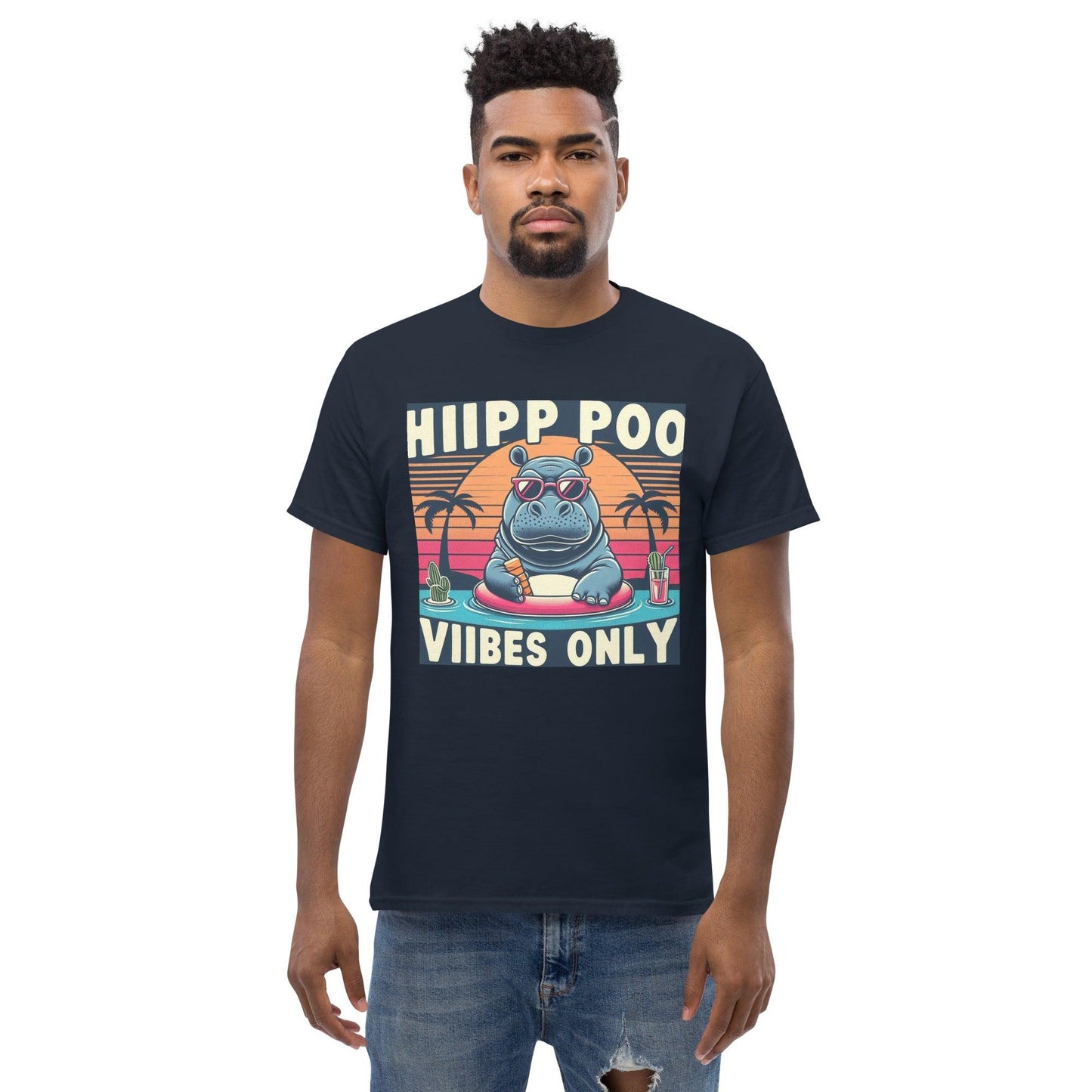 Hippo - Men's premium graphic t-shirt - Hippo