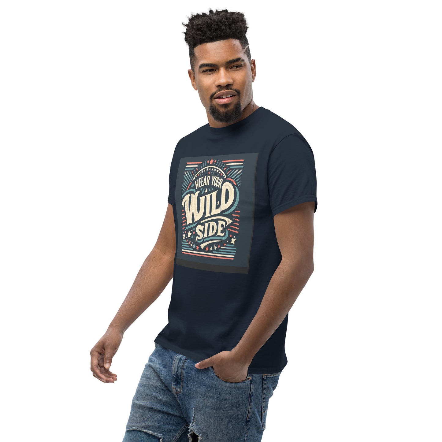 Hippo - Men's Wear Your Wild Side graphic premium t-shirt - Hippo