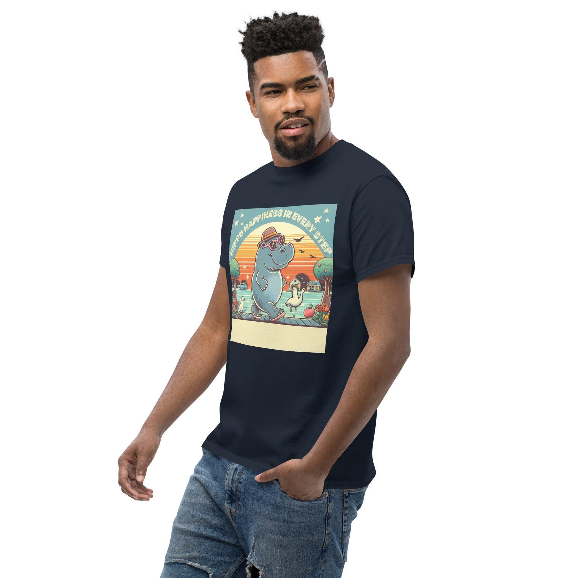 Hippo - Men's premium graphic t-shirt - Hippo