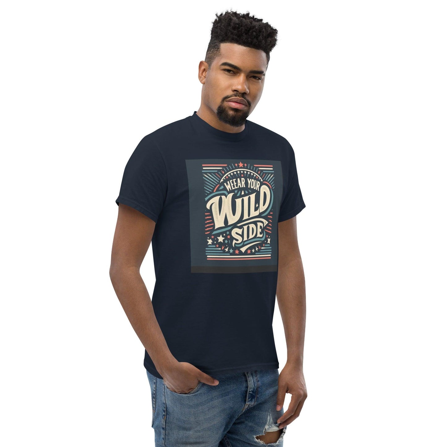 Hippo - Men's Wear Your Wild Side graphic premium t-shirt - Hippo