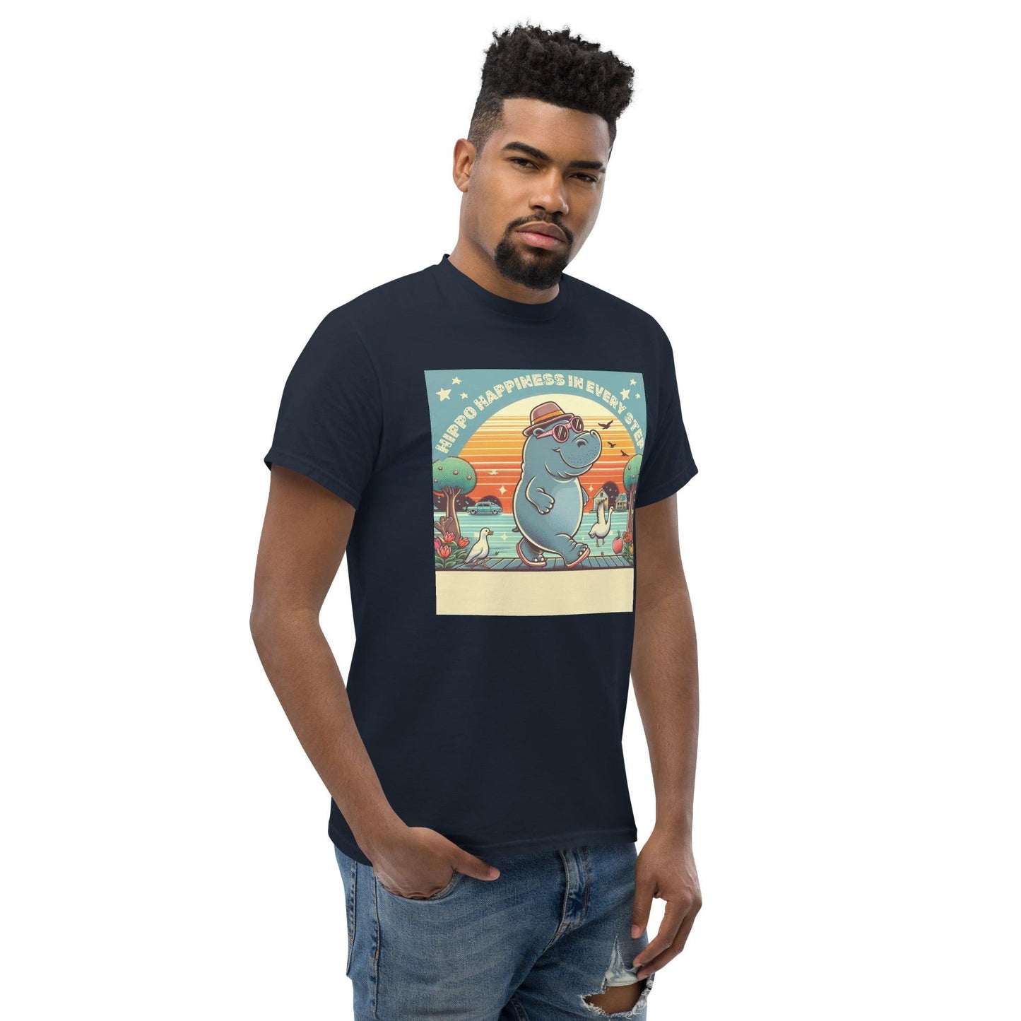 Hippo - Men's premium graphic t-shirt - Hippo