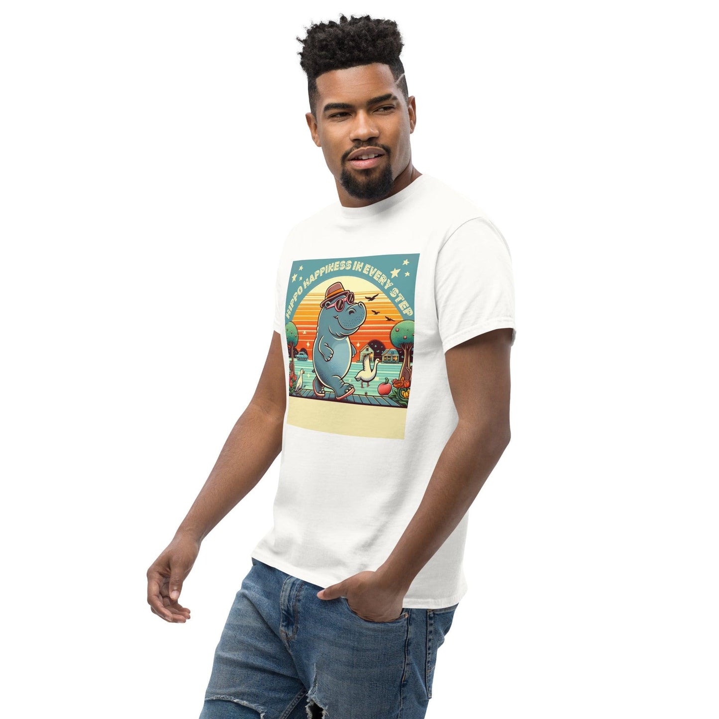 Hippo - Men's premium graphic t-shirt - Hippo