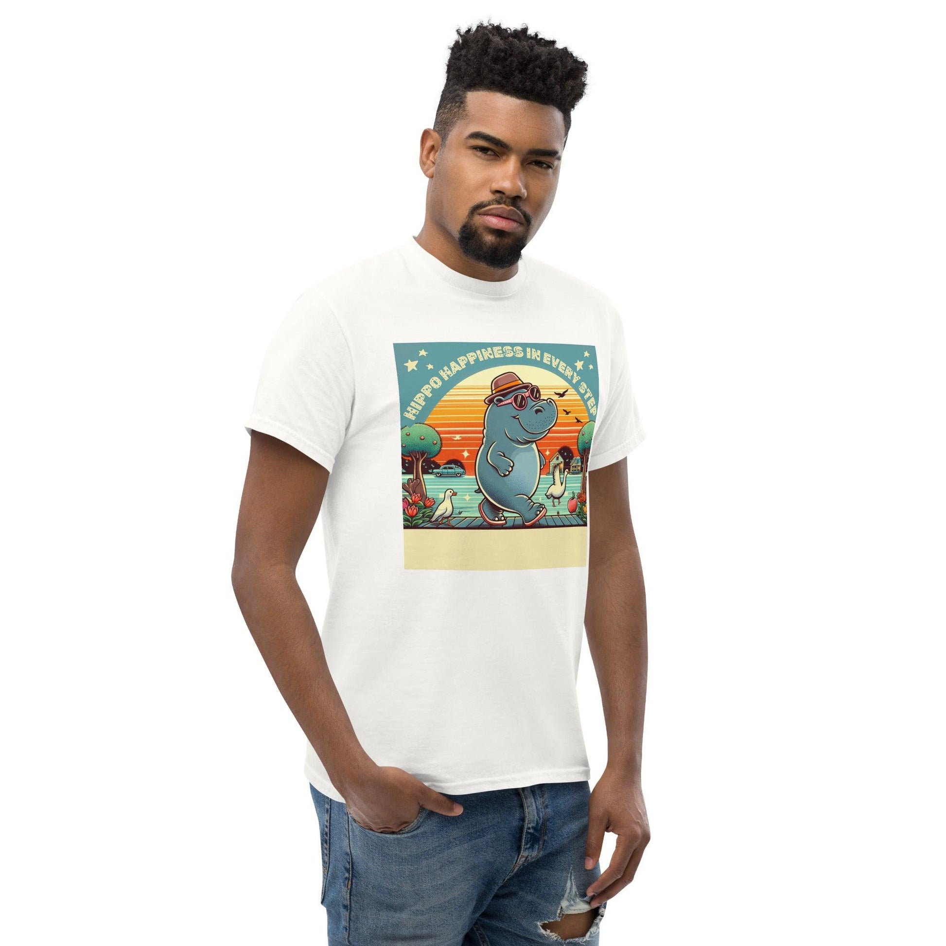 Hippo - Men's premium graphic t-shirt - Hippo