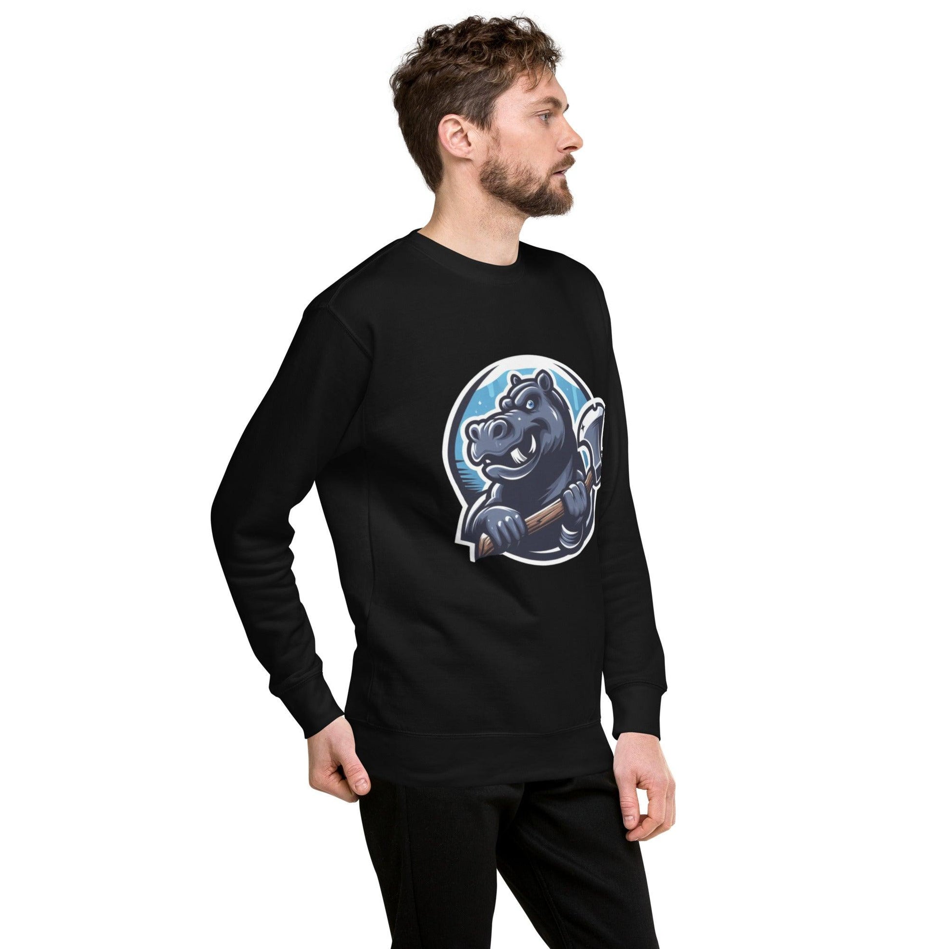 Hippo - Men's Graphic Sweatshirt - Hippo