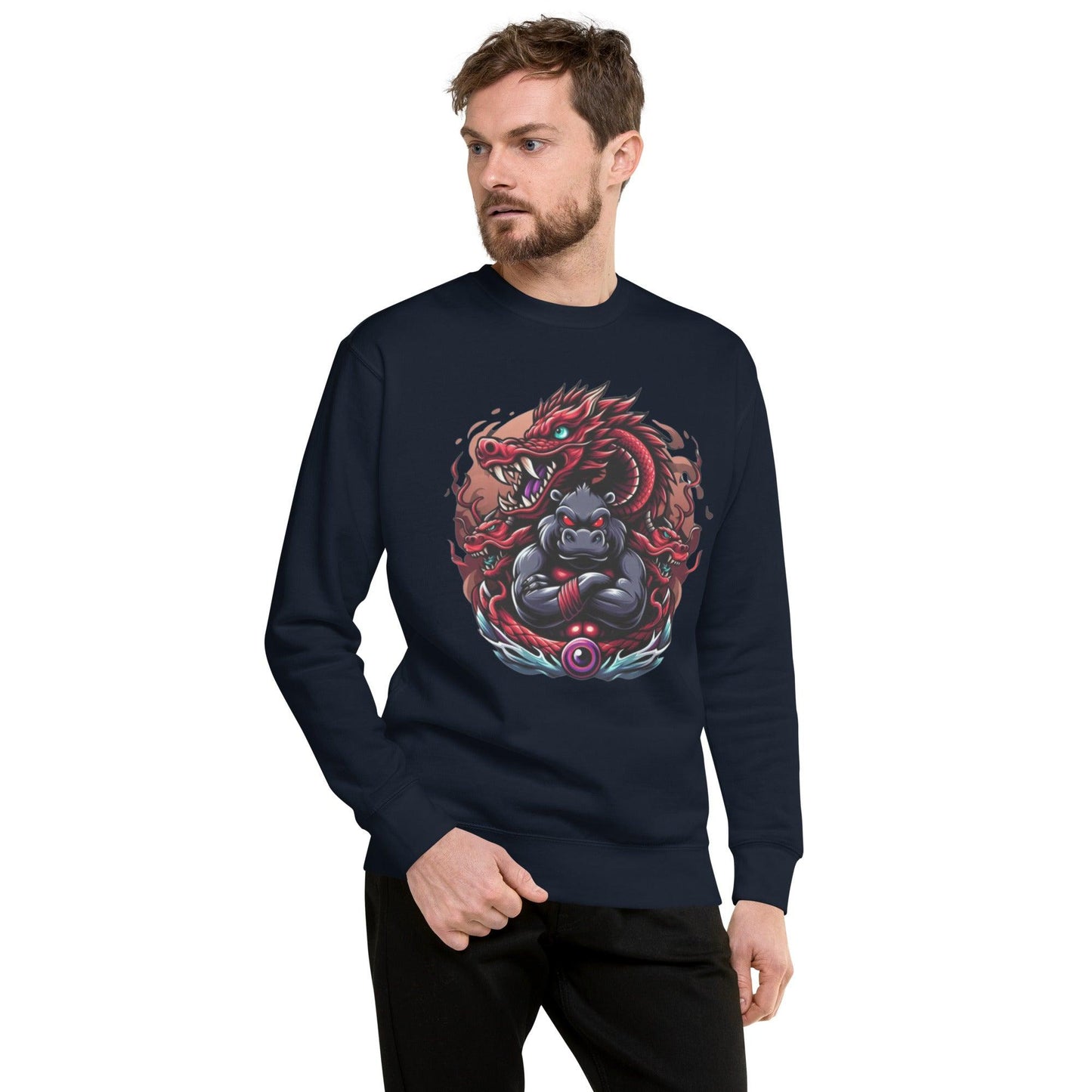 Hippo - Men's Graphic Sweatshirt - Hippo