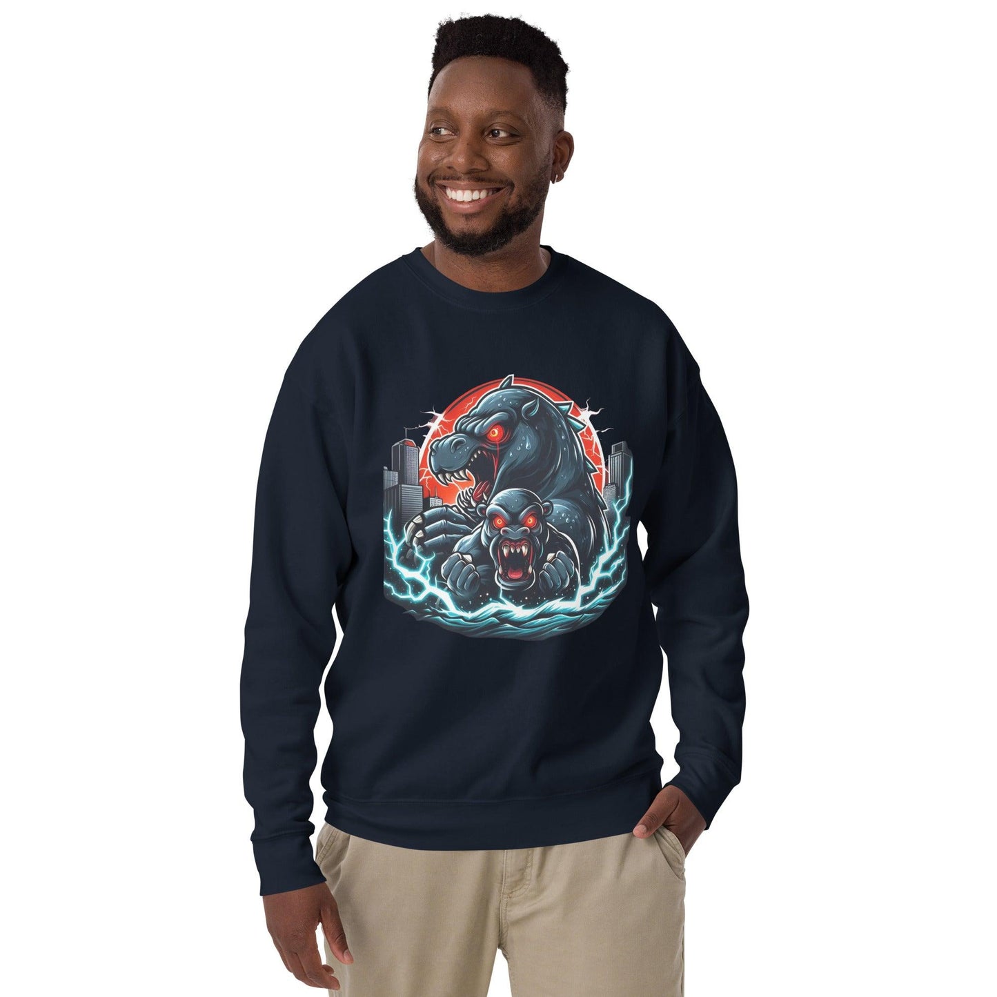 Hippo - Men's Graphic Sweatshirt - Hippo