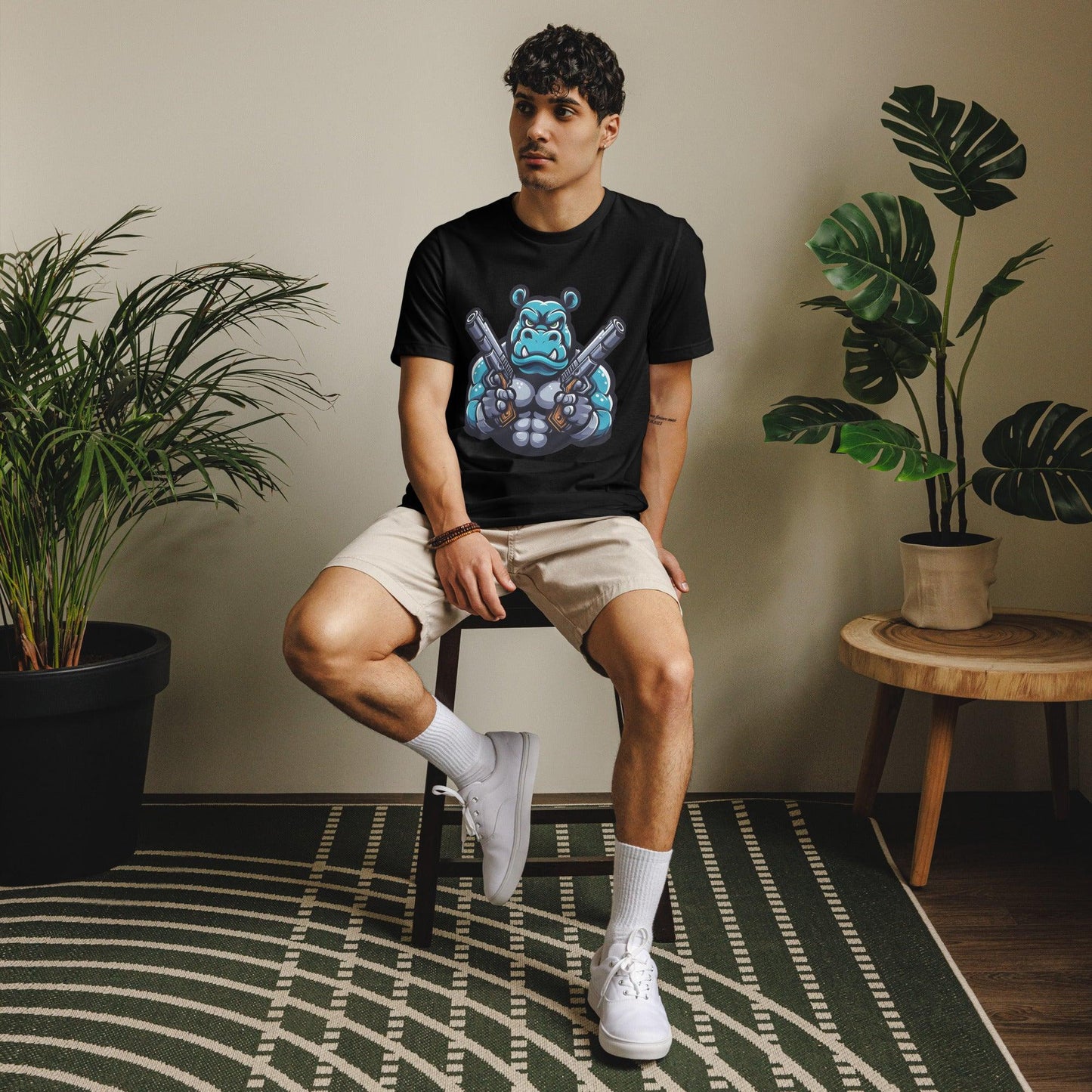 Hippo - Men's premium graphic t-shirt - Hippo