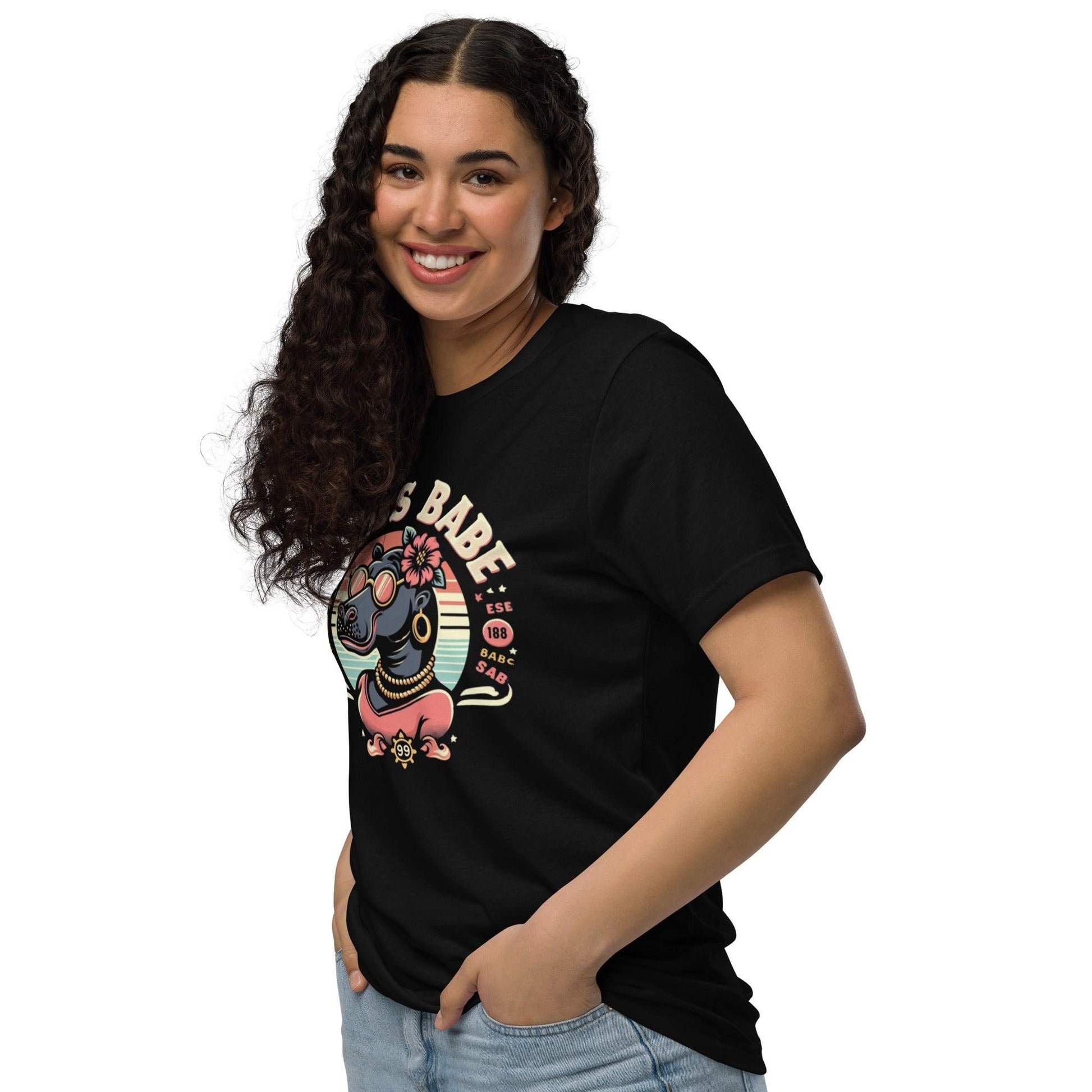 Hippo - Women Boss Babe graphic staple eco t-shirt - Hippo