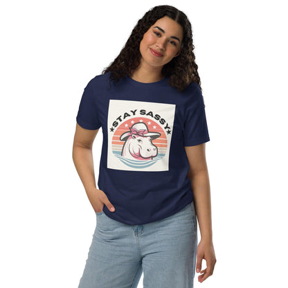 Hippo - Women Stay Sassy staple eco t-shirt - Hippo