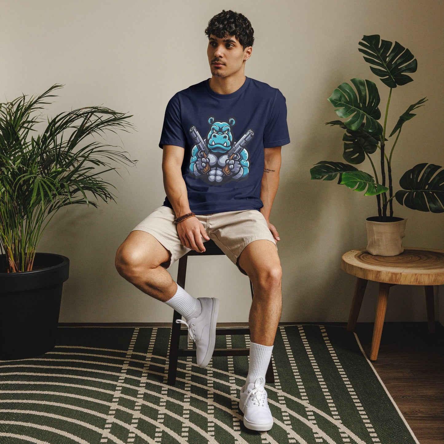 Hippo - Men's premium graphic t-shirt - Hippo