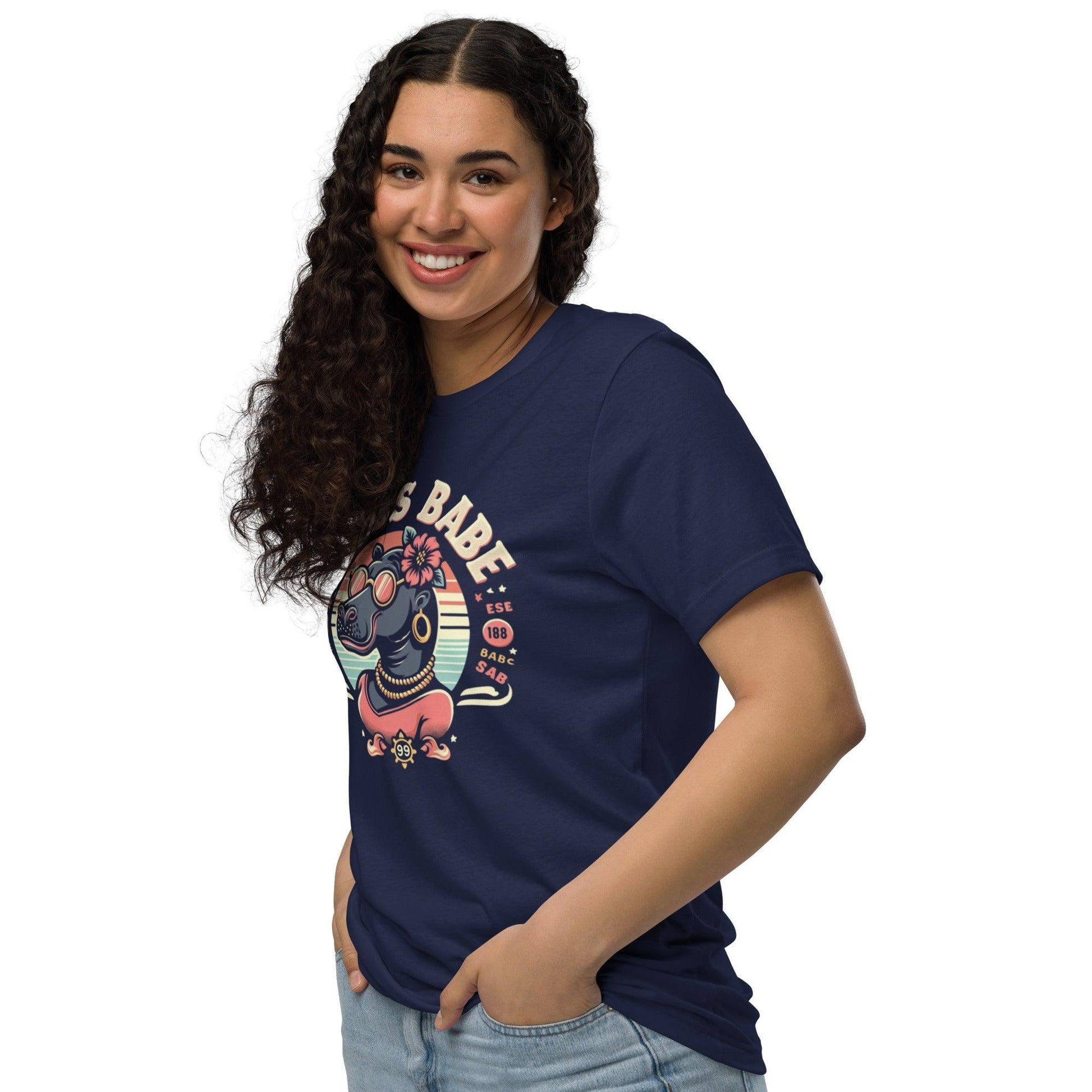 Hippo - Women Boss Babe graphic staple eco t-shirt - Hippo