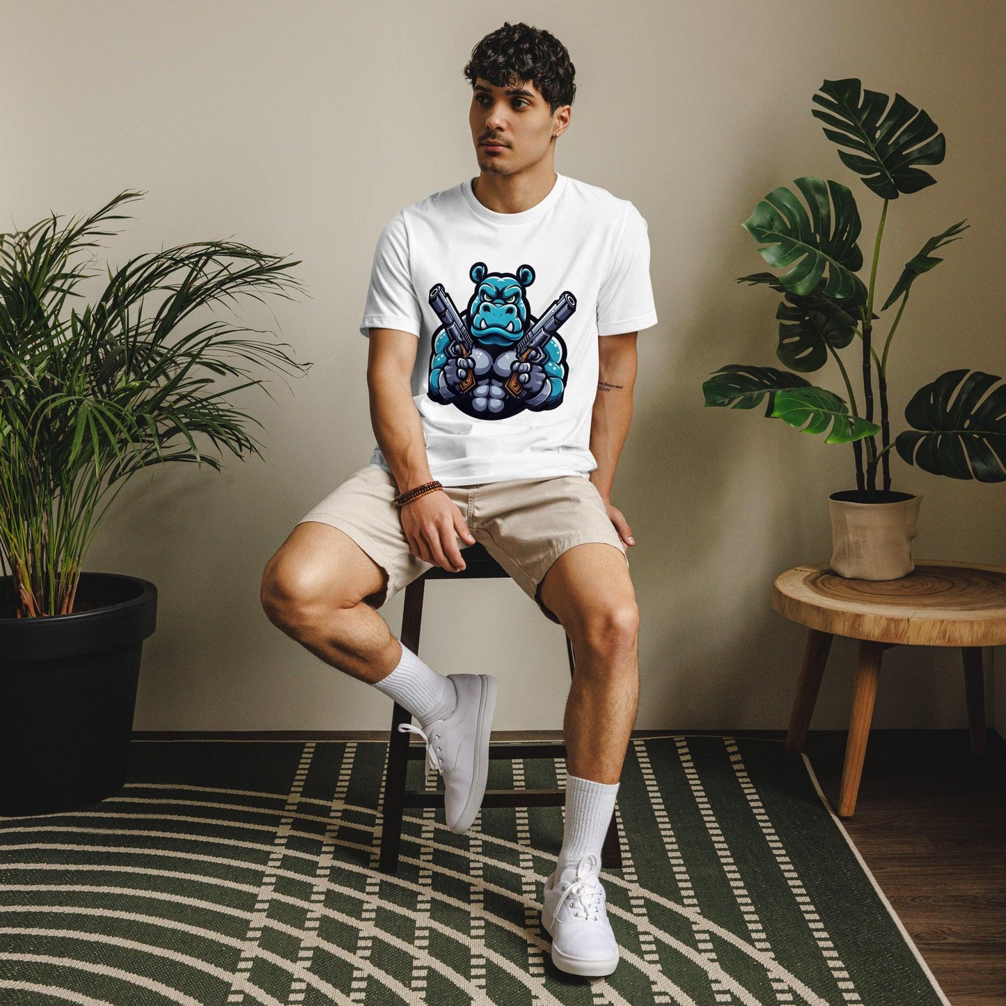 Hippo - Men's premium graphic t-shirt - Hippo